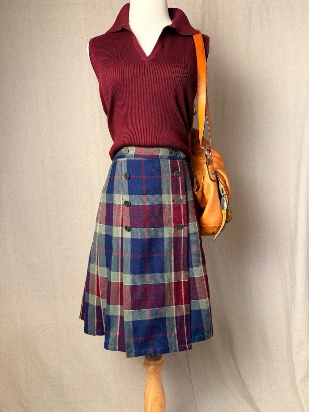 White Stag Plaid Skirt
